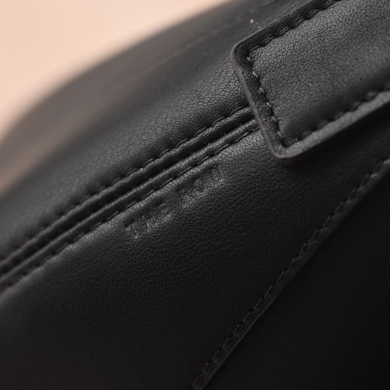 THE ROW Crossbody Crescent Leather Bag - Black