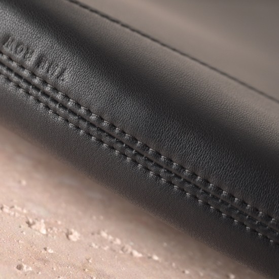 THE ROW Crossbody Crescent Leather Bag - Black