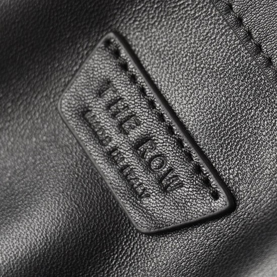 THE ROW Crossbody Crescent Leather Bag - Black