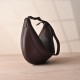 THE ROW Crossbody Crescent Leather Bag - Burgundy