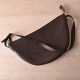 THE ROW Crossbody Crescent Leather Bag - Burgundy