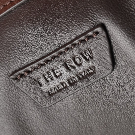 THE ROW Crossbody Crescent Leather Bag - Burgundy