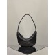 THE ROW Small Izzy Woven Lambskin and Python Hobo Bag - Black