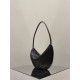 THE ROW Small Izzy Woven Lambskin and Python Hobo Bag - Black