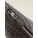 THE ROW Small Izzy Woven Lambskin and Python Hobo Bag - Burgundy