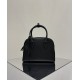 THE ROW India 10 Grained Leather Bowling Bag - Black