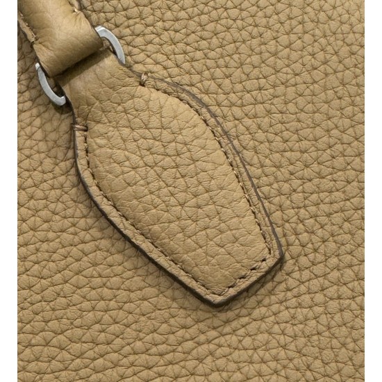 THE ROW India 10 Grained Leather Bowling Bag - Brown