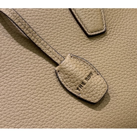 THE ROW India 10 Grained Leather Bowling Bag - Brown