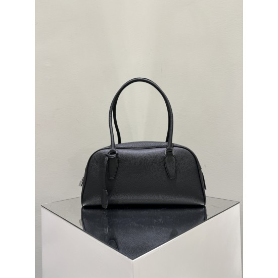 THE ROW E/W India Smooth Leather Shoulder Bag - Black