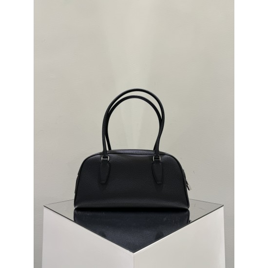 THE ROW E/W India Smooth Leather Shoulder Bag - Black