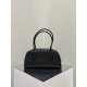 THE ROW E/W India Smooth Leather Shoulder Bag - Black
