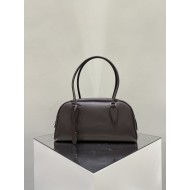 THE ROW E/W India Smooth Leather Shoulder Bag - Deep Brown