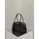 THE ROW E/W India Smooth Leather Shoulder Bag - Deep Brown