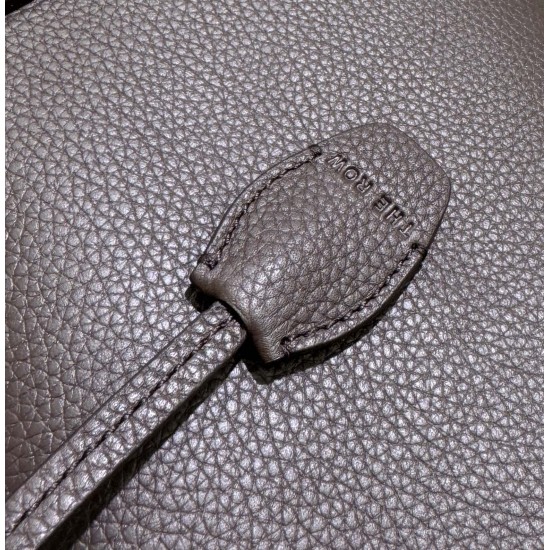 THE ROW E/W India Smooth Leather Shoulder Bag - Deep Brown