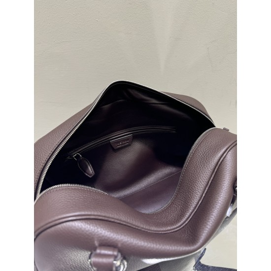 THE ROW E/W India Smooth Leather Shoulder Bag - Deep Brown
