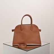 THE ROW Margaux 12 Smooth Calfskin Top Handle Bag - Tan