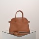 THE ROW Margaux 12 Smooth Calfskin Top Handle Bag - Tan
