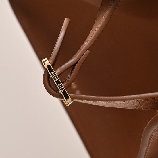 THE ROW Margaux 12 Smooth Calfskin Top Handle Bag - Tan