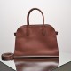 THE ROW Margaux 12 Smooth Calfskin Top Handle Bag - Brick Red