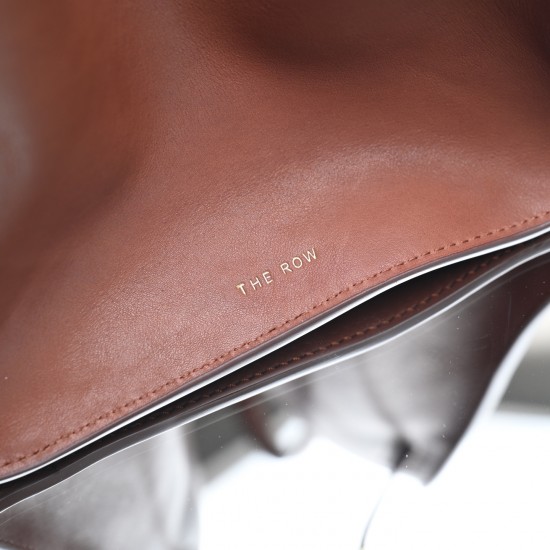 THE ROW Margaux 12 Smooth Calfskin Top Handle Bag - Brick Red