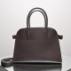 THE ROW Margaux 12 Smooth Calfskin Top Handle Bag - Espresso Dark Brown