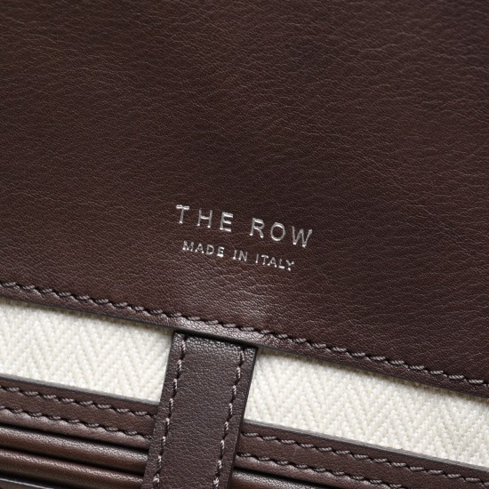 THE ROW Margaux 12 Smooth Calfskin Top Handle Bag - Espresso Dark Brown