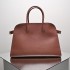 THE ROW Margaux 15 Smooth Calfskin Top Handle Bag - Brick Red