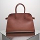 THE ROW Margaux 15 Smooth Calfskin Top Handle Bag - Brick Red