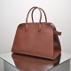 THE ROW Margaux 15 Smooth Calfskin Top Handle Bag - Brick Red