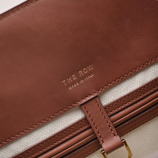 THE ROW Margaux 15 Smooth Calfskin Top Handle Bag - Brick Red
