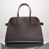 THE ROW Margaux 15 Smooth Calfskin Top Handle Bag - Espresso Dark Brown