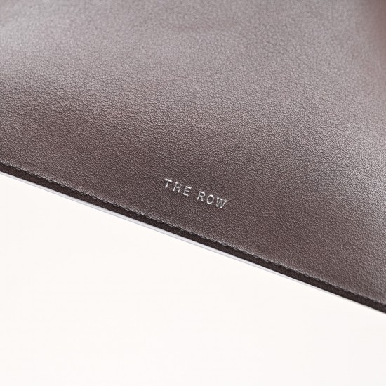 THE ROW Margaux 15 Smooth Calfskin Top Handle Bag - Espresso Dark Brown