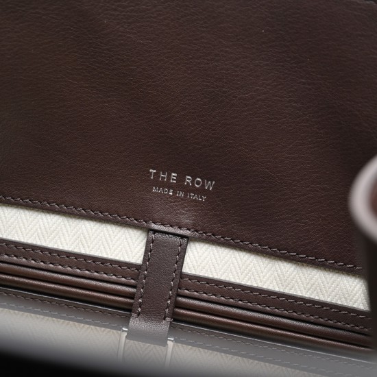 THE ROW Margaux 15 Smooth Calfskin Top Handle Bag - Espresso Dark Brown