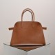 THE ROW Margaux 15 Smooth Calfskin Top Handle Bag - Tan
