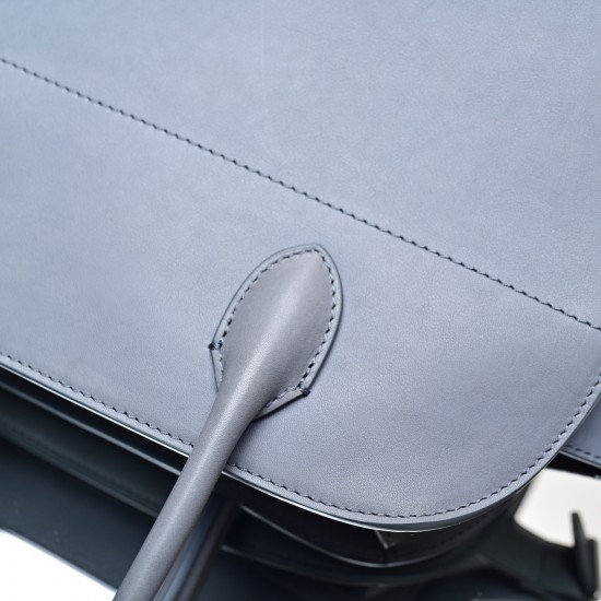 THE ROW Margaux 15 Smooth Calfskin Top Handle Bag - Pearl Grey