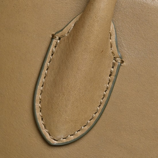 THE ROW Margaux 15 Smooth Saddle Leather Bag - Mouse Grey