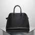 THE ROW Margaux 15 Smooth Calfskin Top Handle Bag - Black/Silver