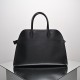 THE ROW Margaux 15 Smooth Calfskin Top Handle Bag - Black/Silver