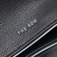 THE ROW Margaux 15 Smooth Calfskin Top Handle Bag - Black/Silver