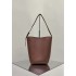 THE ROW Medium Park Leather Bucket Bag - Brick Red