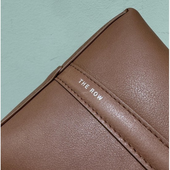 THE ROW Medium Park Leather Bucket Bag - Brick Red