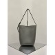 THE ROW Medium Park Leather Bucket Bag - Dark Grey