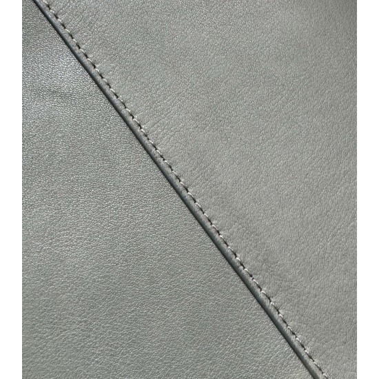 THE ROW Medium Park Leather Bucket Bag - Dark Grey