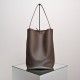 THE ROW Large N/S Park Tote Leather Bucket Bag - Espresso / Dark Brown