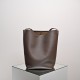 THE ROW Large N/S Park Tote Leather Bucket Bag - Espresso / Dark Brown