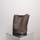 THE ROW Large N/S Park Tote Leather Bucket Bag - Espresso / Dark Brown