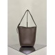 THE ROW Medium Park Leather Bucket Bag - Espresso Dark Brown