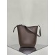 THE ROW Medium Park Leather Bucket Bag - Espresso Dark Brown