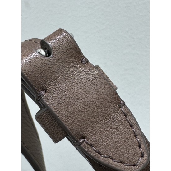 THE ROW Medium Park Leather Bucket Bag - Espresso Dark Brown