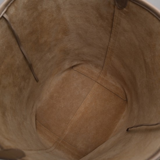 THE ROW Large N/S Park Tote Leather Bucket Bag - Ivory